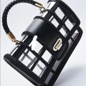 Zara Bags Zara Vinyl Lace Trim Crossed Body Bag 64570 Poshmark